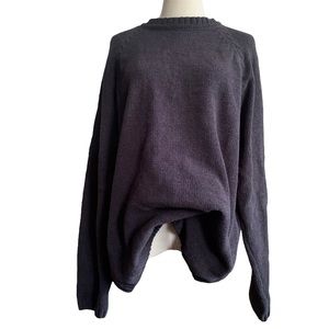 Vintage Fuzzy Crew Black Sweater
